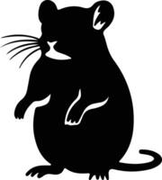 gerbil black silhouette vector
