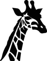 giraffe black silhouette vector