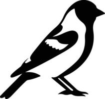 goldfinch black silhouette vector