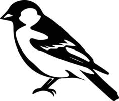 goldfinch black silhouette vector