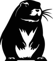 gopher black silhouette vector