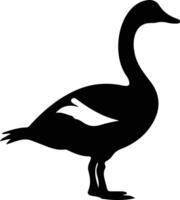 goose black silhouette vector