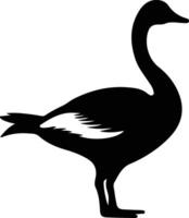 goose black silhouette vector