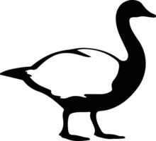 goose black silhouette vector