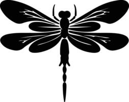 green darner dragonfly black silhouette vector