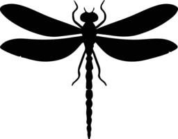 green darner dragonfly black silhouette vector