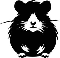 hamster black silhouette vector