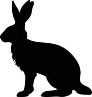 hareblack black silhouette vector