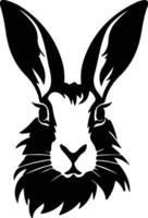 hare black silhouette vector