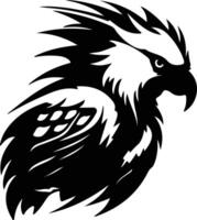 harpy eagle black silhouette vector