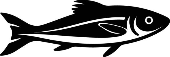 herring black silhouette vector