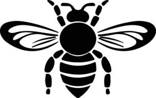 honey bee black silhouette vector