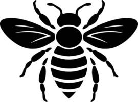 honey bee black silhouette vector