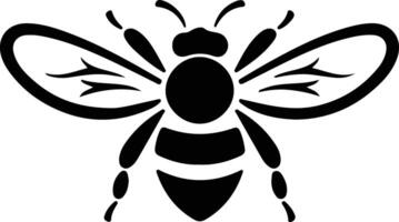 honey bee black silhouette vector