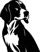 hound black silhouette vector