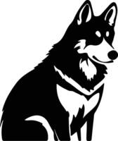 husky black silhouette vector