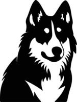 husky black silhouette vector