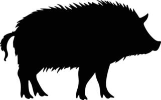 javelina black silhouette vector