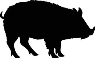 javelina black silhouette vector