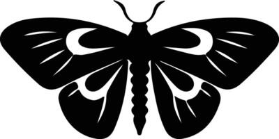 jumping bean moth black silhouette vector