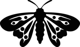 jumping bean moth black silhouette vector