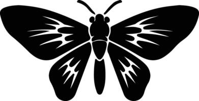 jumping bean moth black silhouette vector