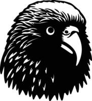 kakapo black silhouette vector