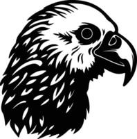 kakapo black silhouette vector