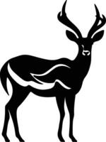 Kudu black silhouette vector