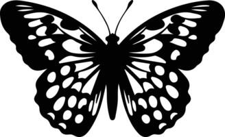 Oregon silverspot butterfly black silhouette vector