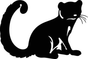 kinkajou black silhouette vector