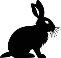 lagomorfo negro silueta vector