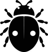 ladybug black silhouette vector