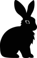 lagomorph black silhouette vector