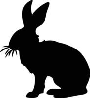 lagomorph black silhouette vector