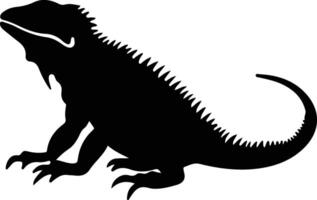 lizard black silhouette vector