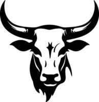 longhorn black silhouette vector