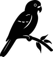 lorikeet black silhouette vector