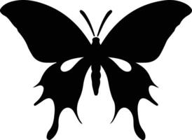 luna moth black silhouette vector