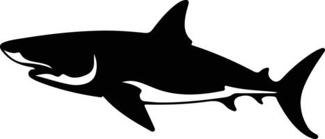 mako shark black silhouette vector