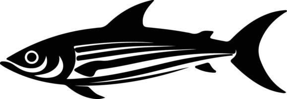 mackerel black silhouette vector