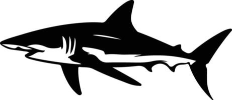 mako shark black silhouette vector