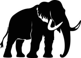 mamut negro silueta vector