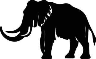 mamut negro silueta vector