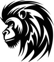 mandrill black silhouette vector