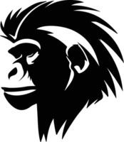 mandrill black silhouette vector