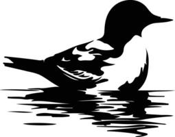 marbled murrelet black silhouette vector