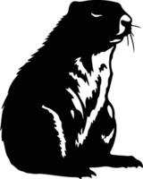 marmot black silhouette vector