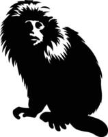 marmoset black silhouette vector