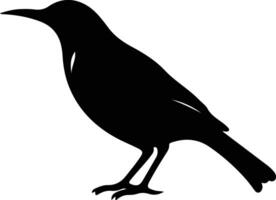 meadowlark black silhouette vector